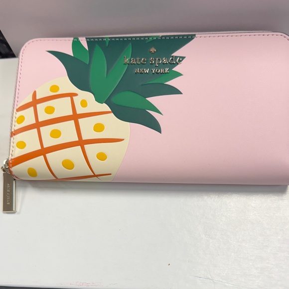 kate spade Handbags - Kate Spade Pink Wallet with Pineapple Design